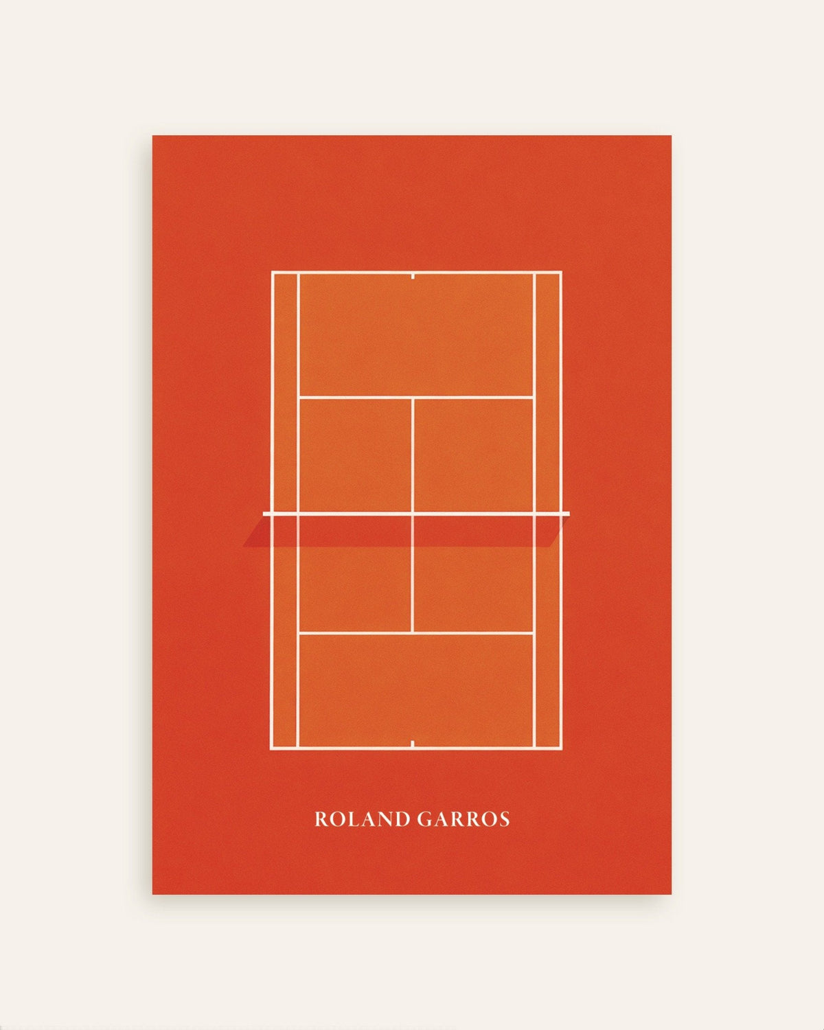 Roland Garros poster – tennisposter met gravelbaan, miniatuur