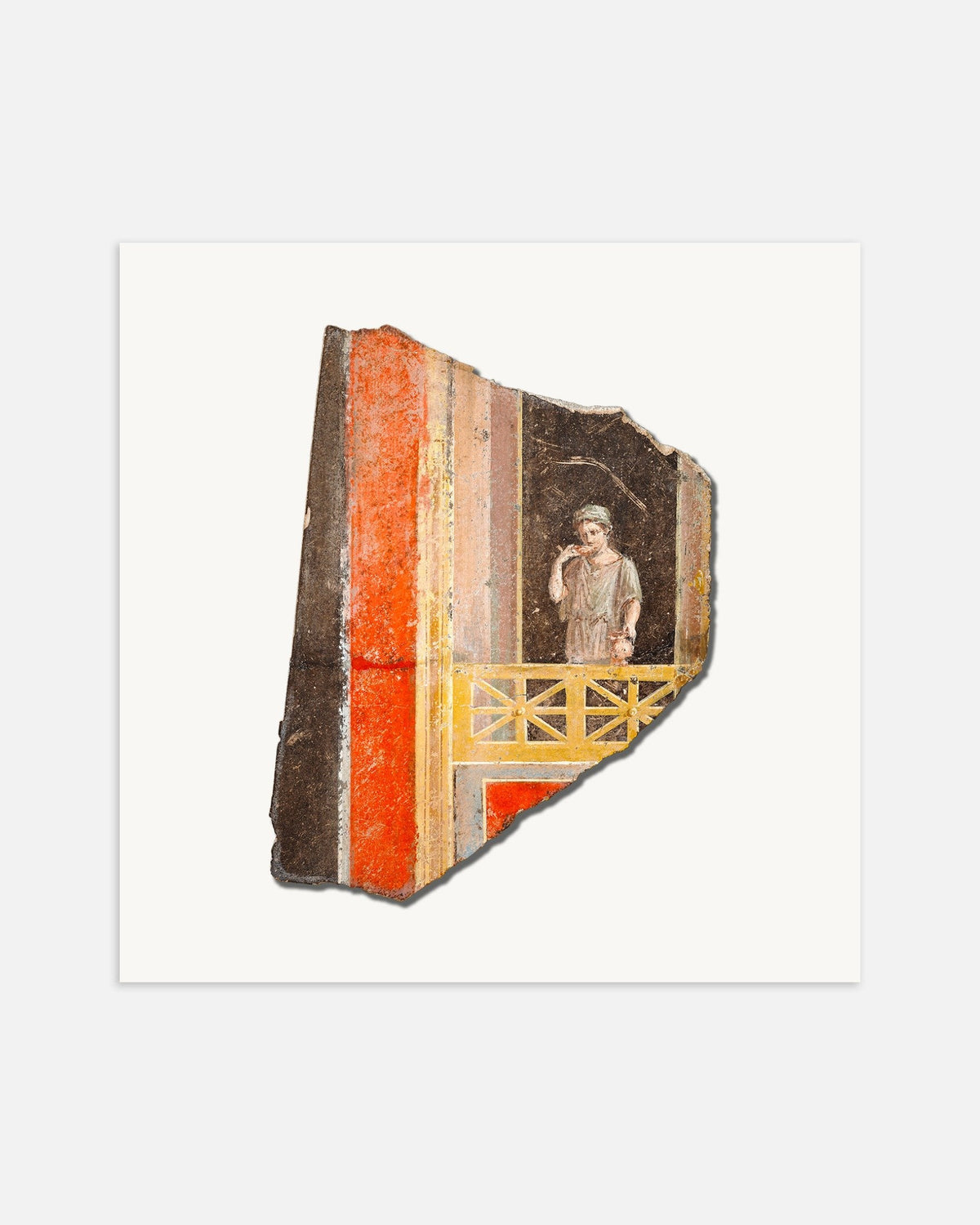 Poster van het Romeinse fresco van de vrouw op het balkon, Tweede Stijl