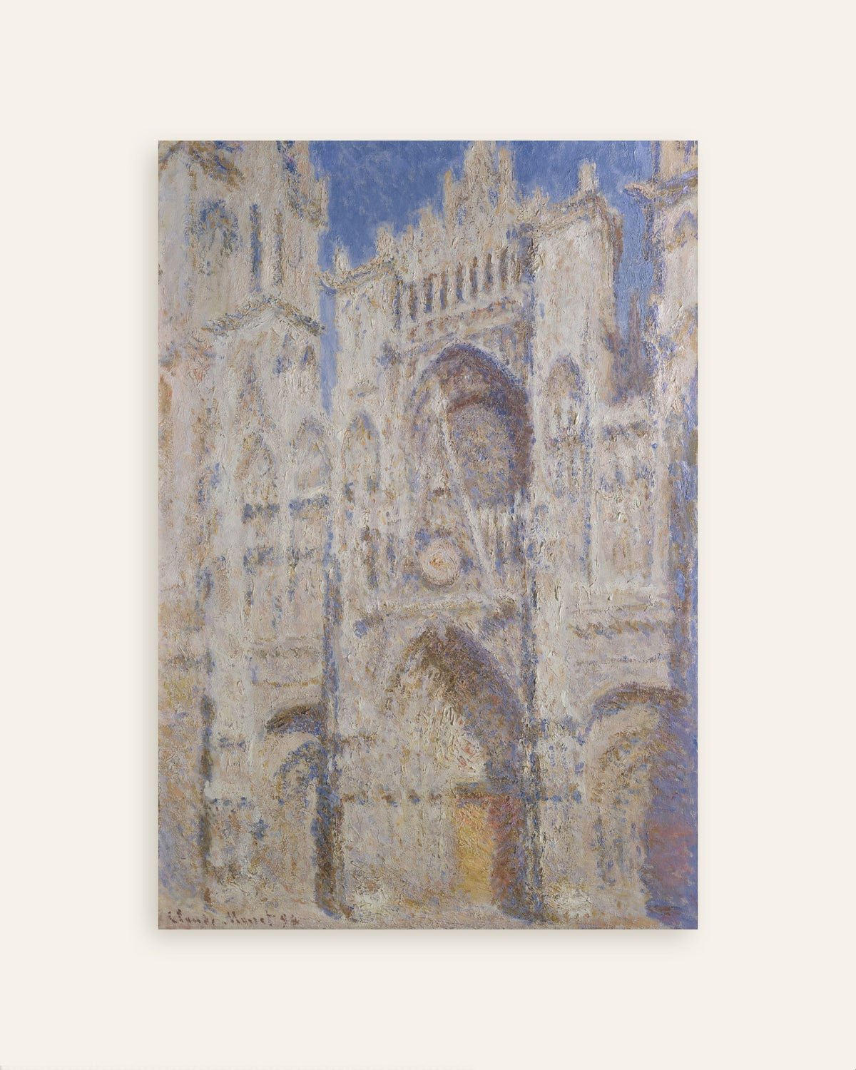 Poster De kathedraal van Rouen, het portaal in de zon (1894) van Claude Monet, miniatuur
