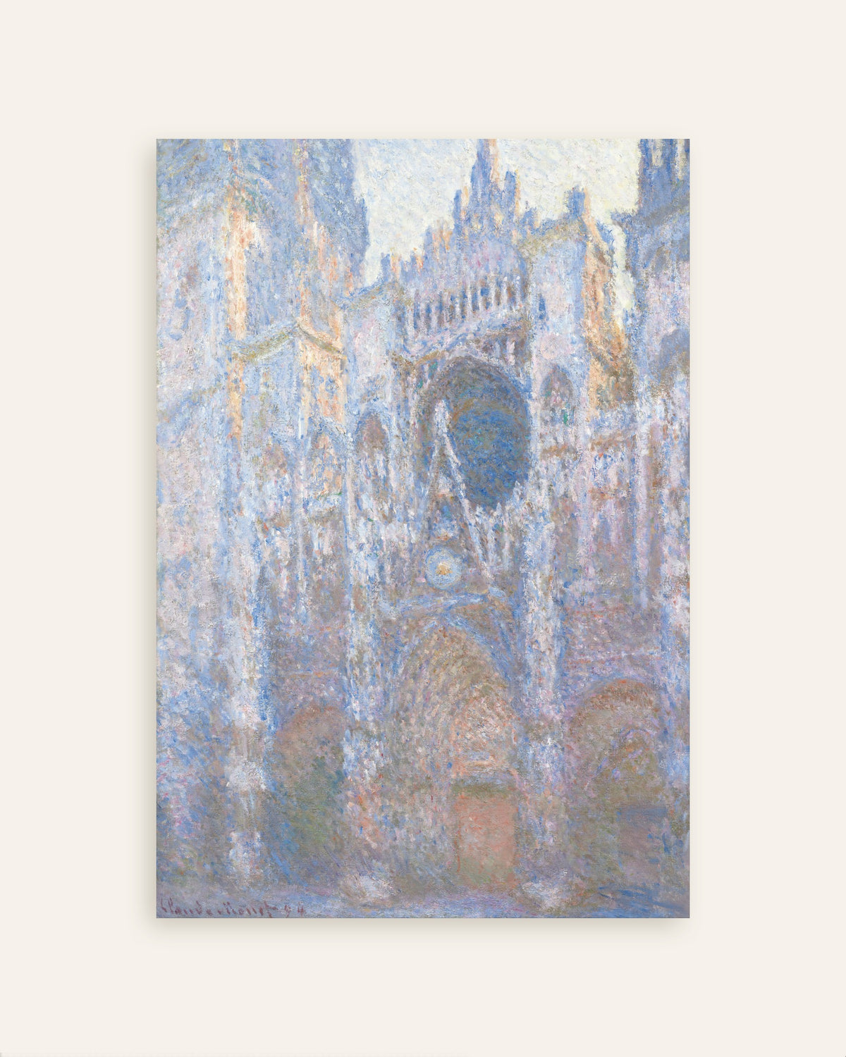 Affiche La Cathédrale de Rouen, façade ouest (1894) de Claude Monet, miniature