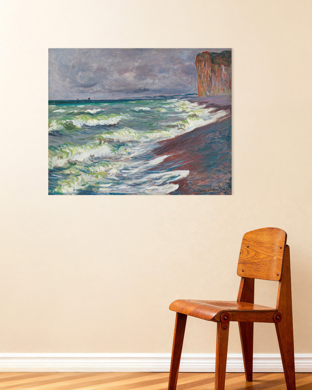 Affiche Mer agitée à Pourville (1882) de Claude Monet