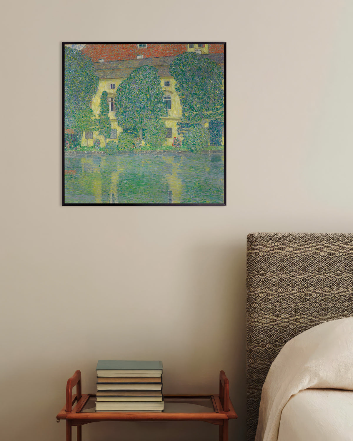 Poster van Schloss Kammer aan de Attersee III (1910) van Gustav Klimt, met metalen lijst