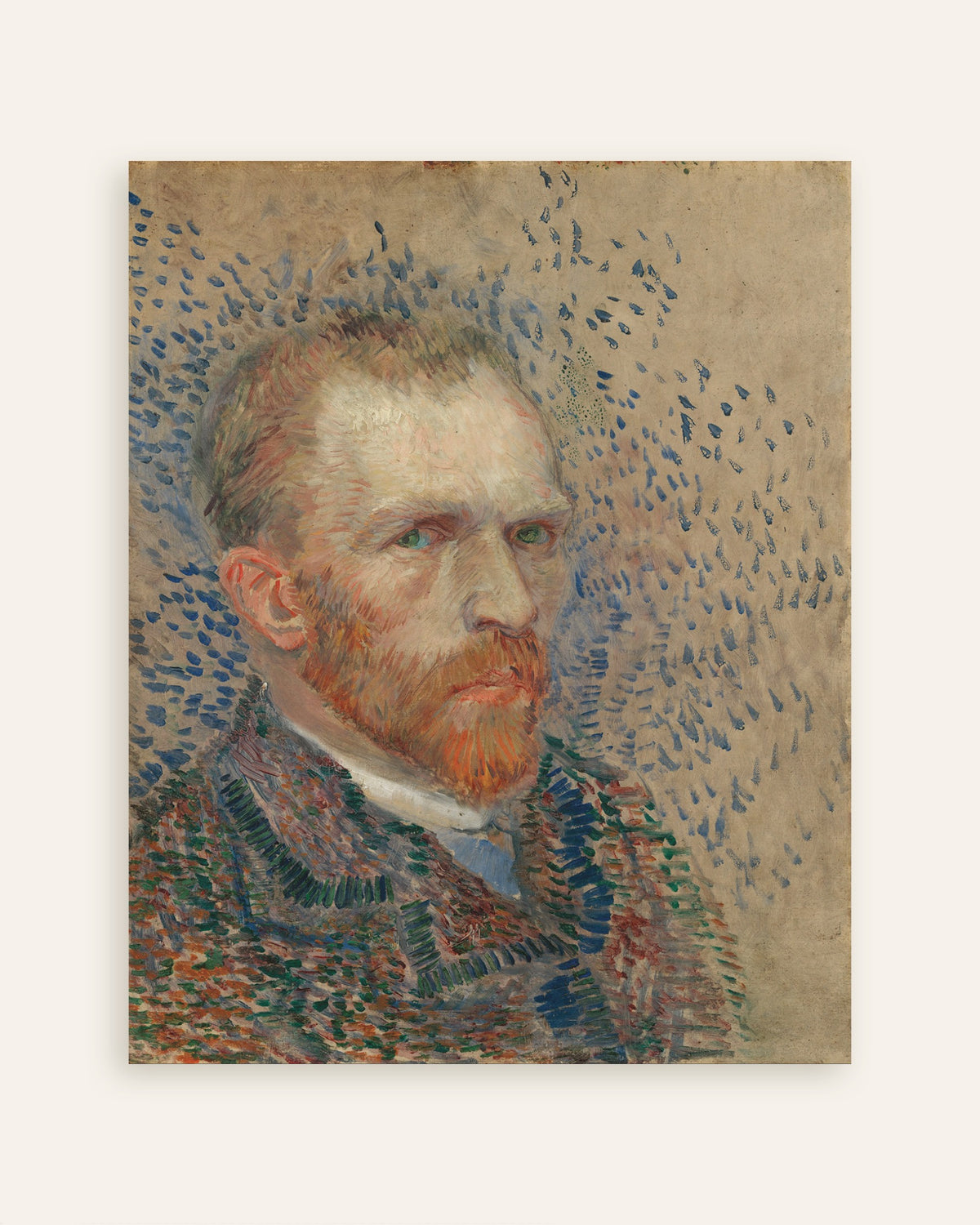 Poster Autoportrait aux touches bleues (1887) de Vincent van Gogh, vignette