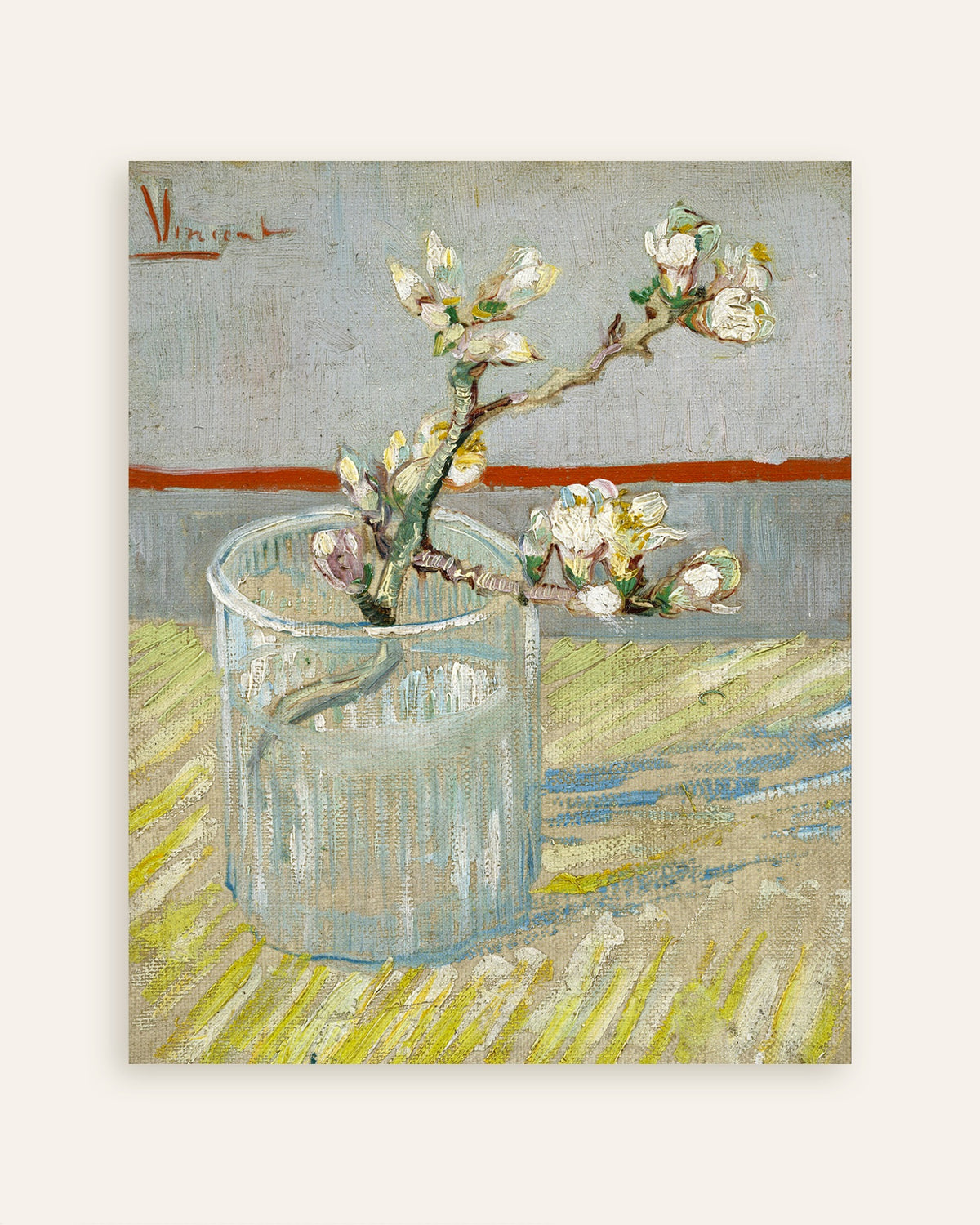 Vignette du poster Branche d’amandier en fleur dans un verre (1888), Vincent van Gogh