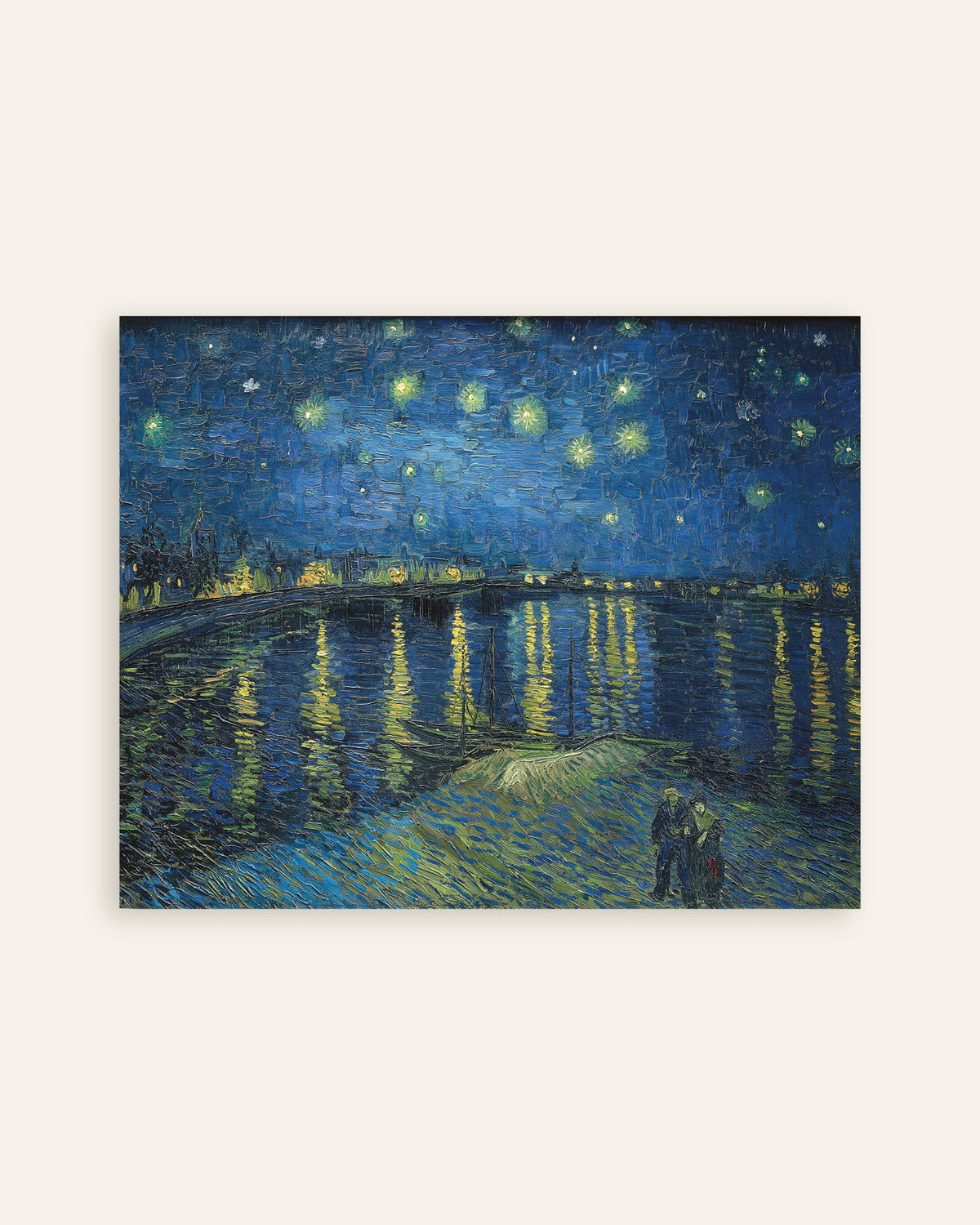 Poster van Sterrennacht boven de Rhône (1888) van Vincent van Gogh, miniatuur