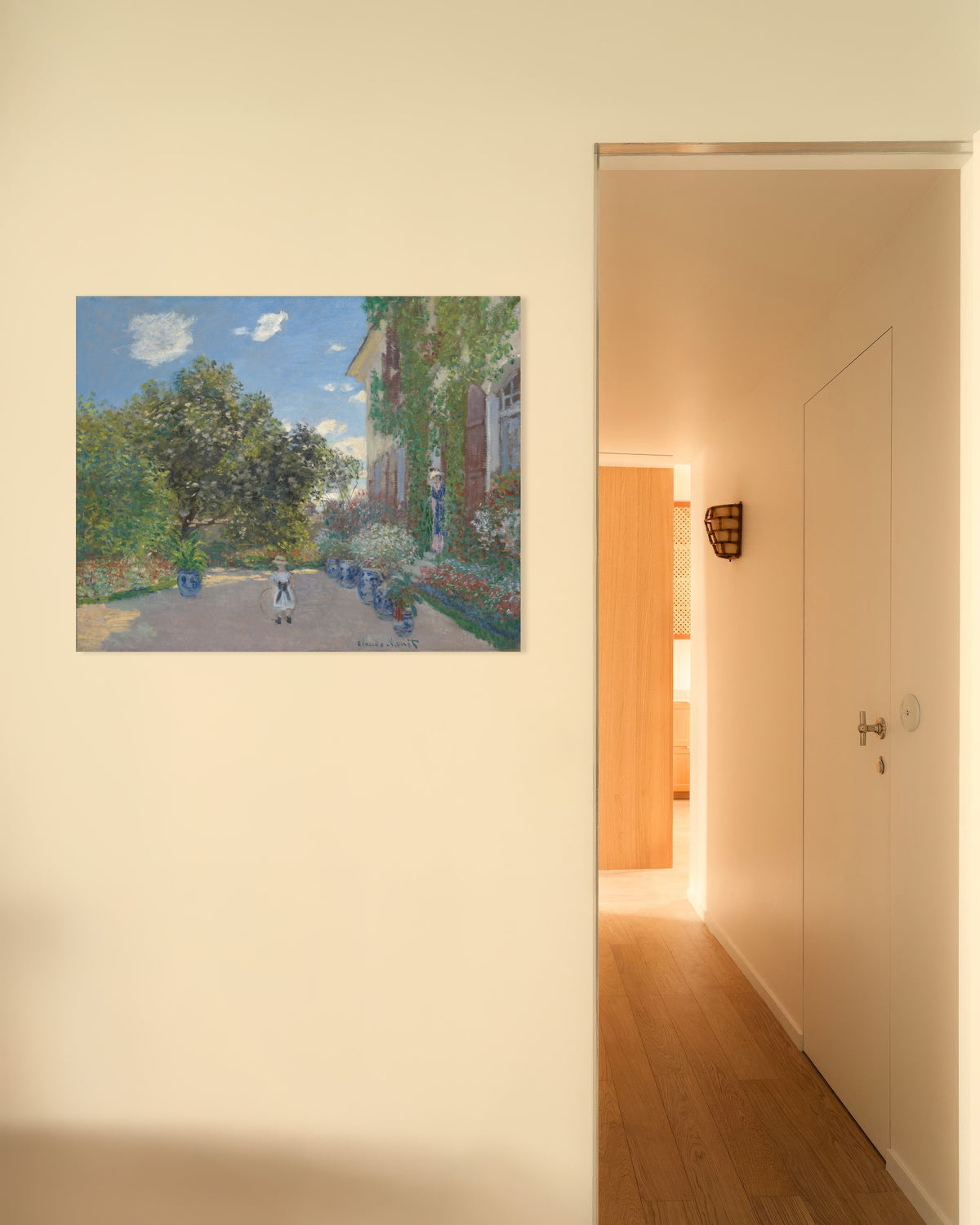 Poster Het huis van de kunstenaar in Argenteuil (1873) van Claude Monet