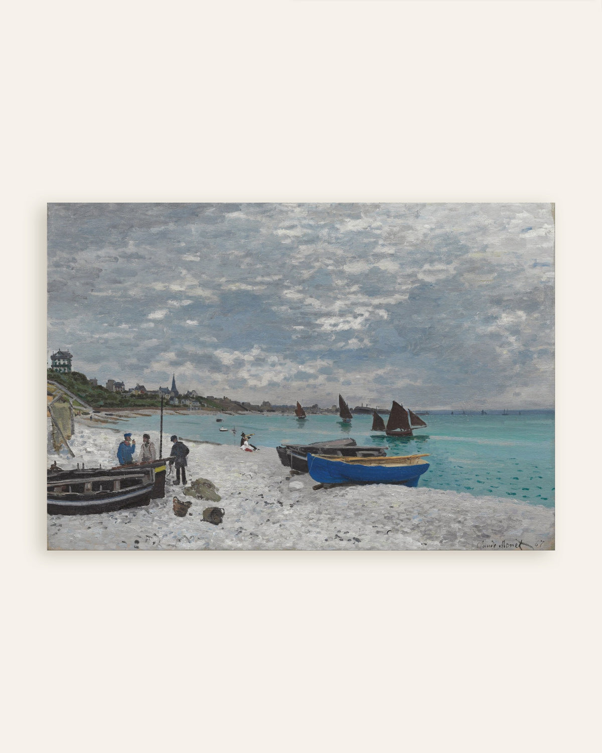 Affiche La Plage de Sainte-Adresse (1867) de Claude Monet, miniature
