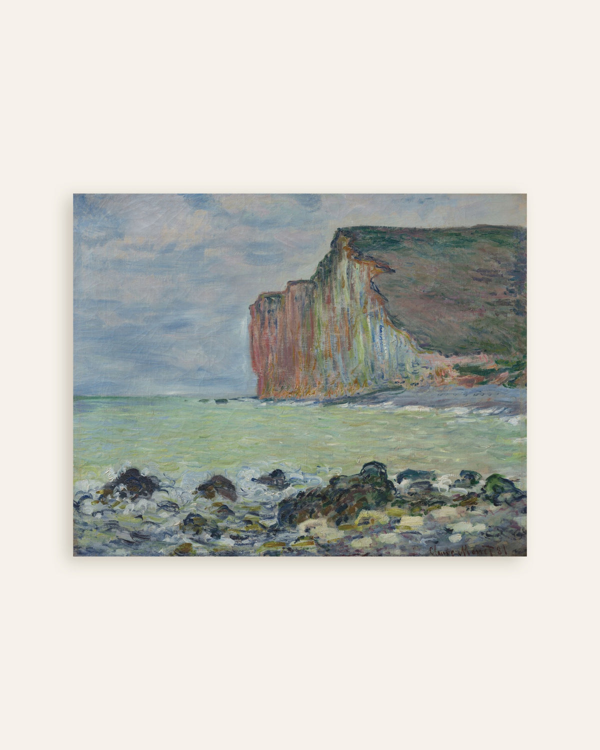 Affiche Falaise des Petites-Dalles (1881) de Claude Monet, miniature