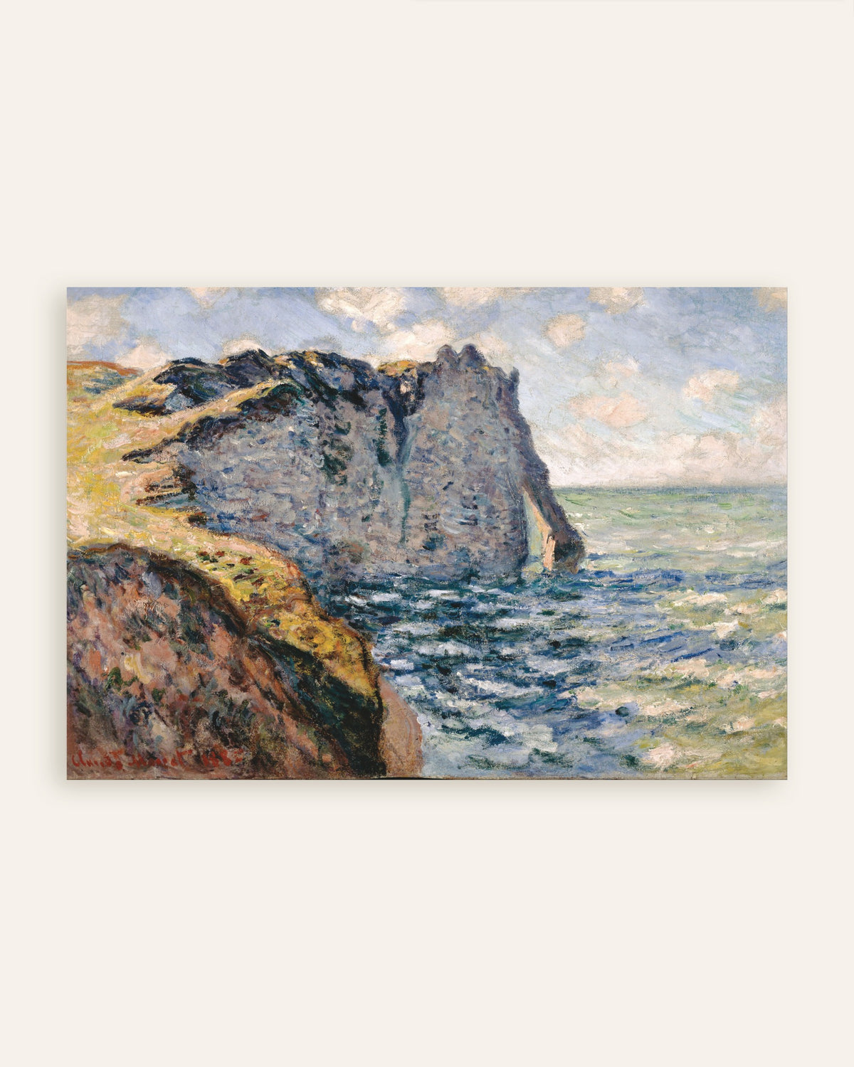 Poster De Falaise d'Aval, Étretat (1885) van Claude Monet, miniatuur