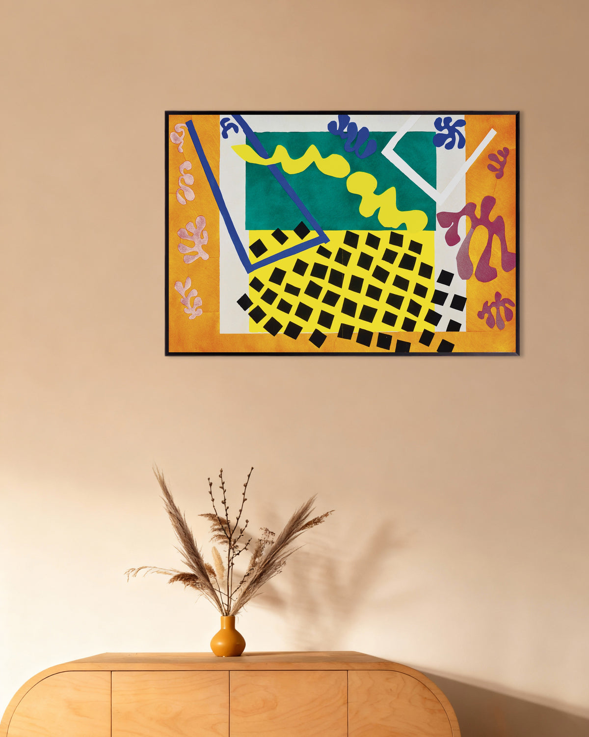 Poster Les Codomas (Jazz, 1947), par Henri Matisse, avec un cadre en métal