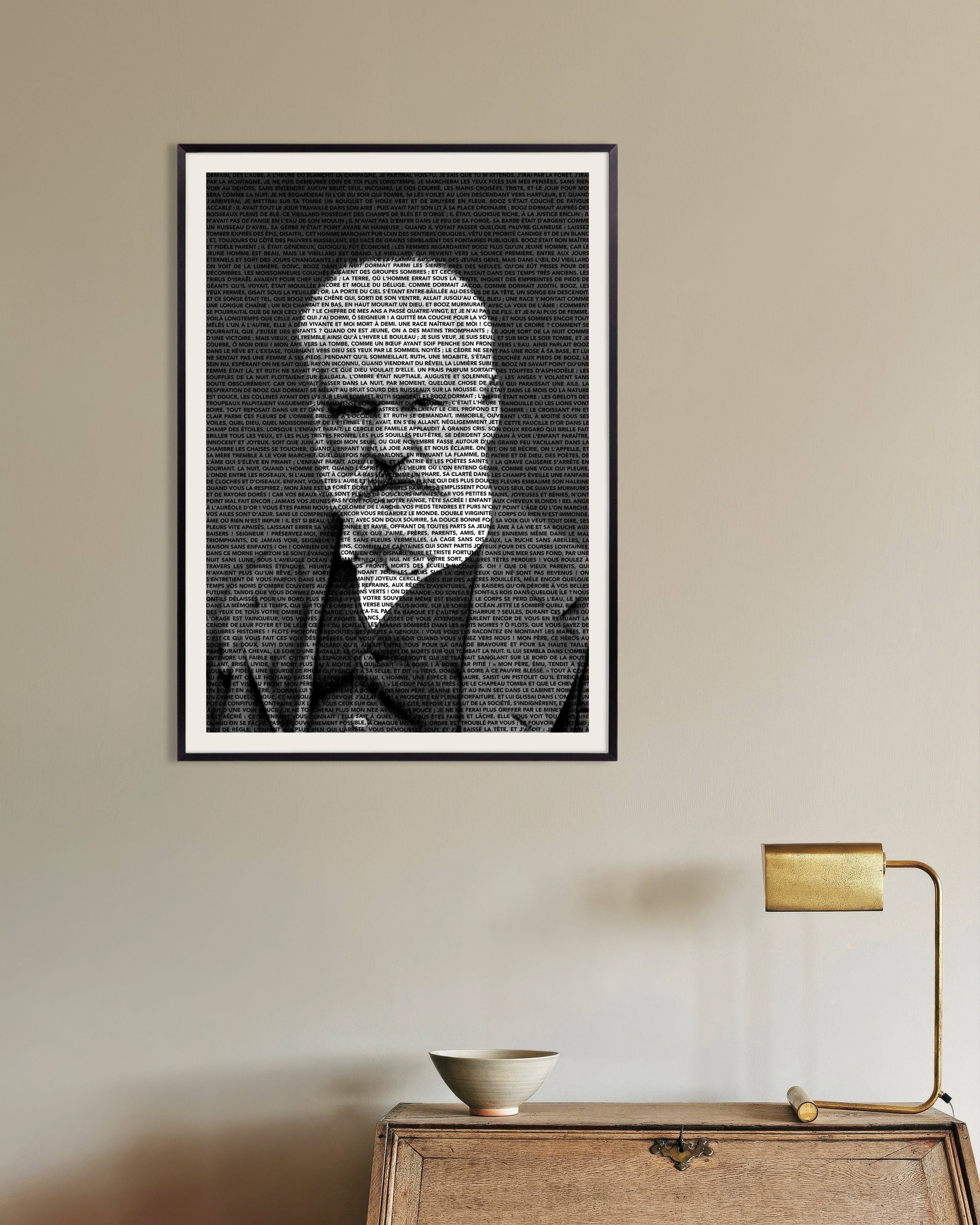 Poster of The Contemplations Typographic Portrait - Poster, with metal frame