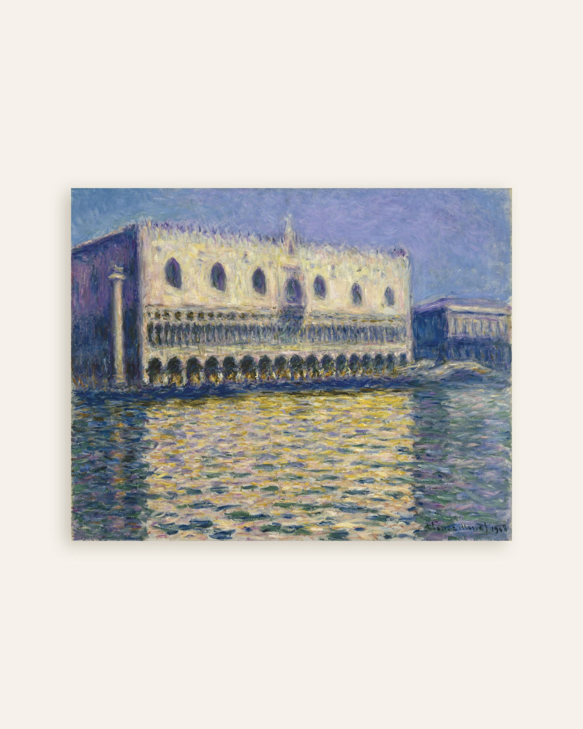 Poster Het Dogenpaleis (1908) van Claude Monet, miniatuur