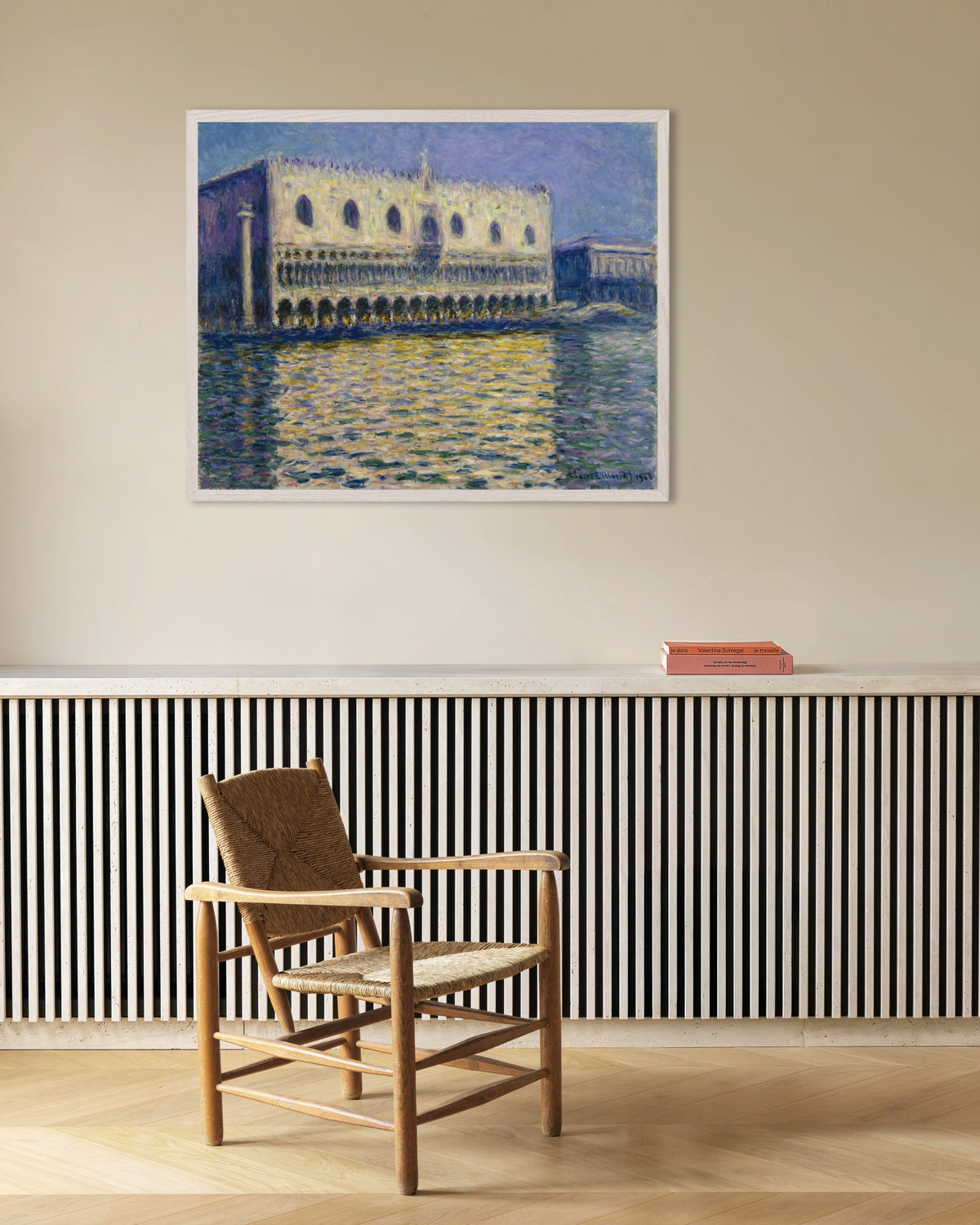 Poster Het Dogenpaleis (1908) van Claude Monet met witte houten lijst