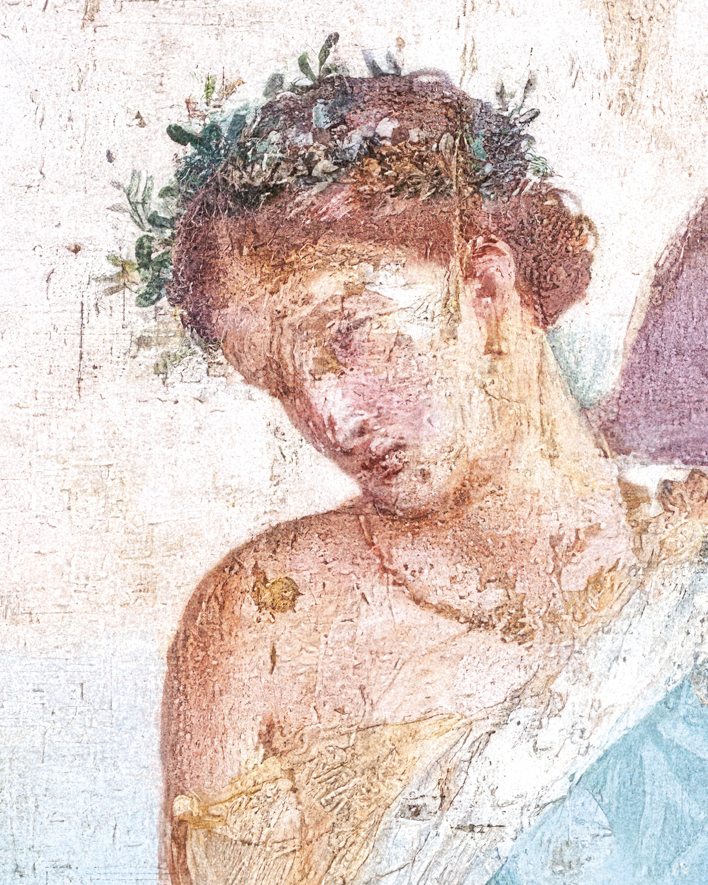 Fall van Icarus fresco detail poster