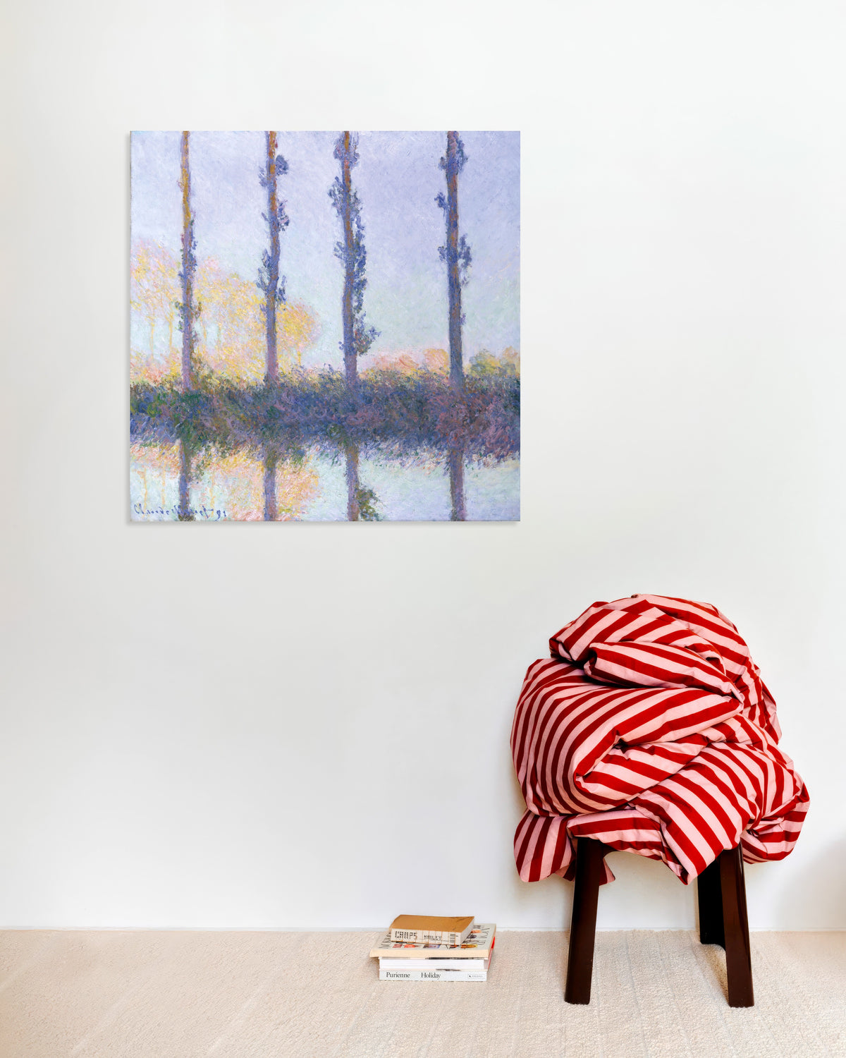 Poster De vier bomen (1891) van Claude Monet
