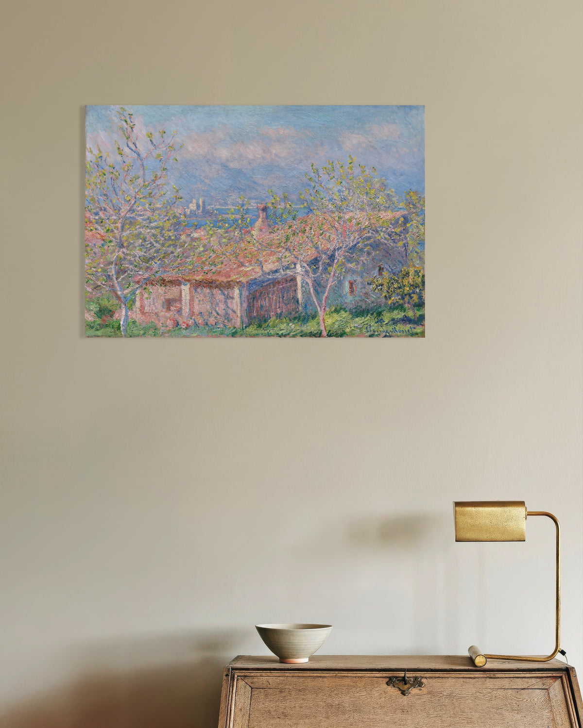 Affiche La Maison du jardinier à Antibes (1888) de Claude Monet
