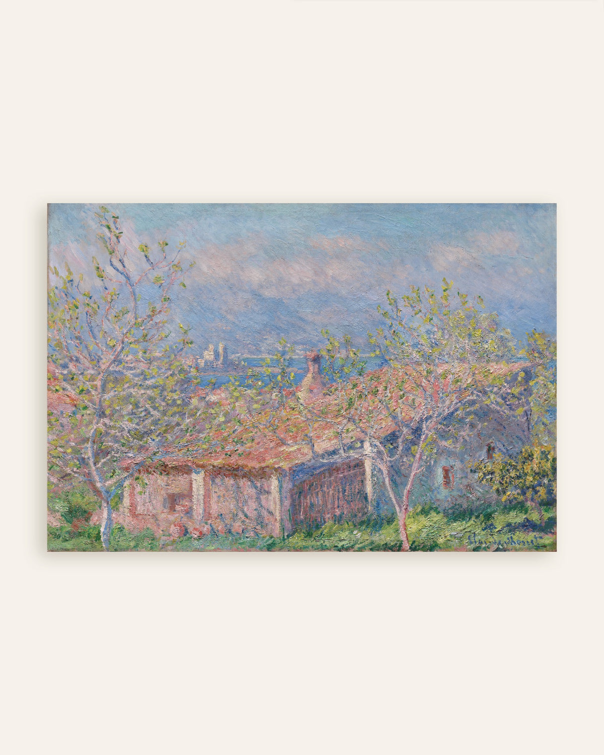 Affiche La Maison du jardinier à Antibes (1888) de Claude Monet, miniature