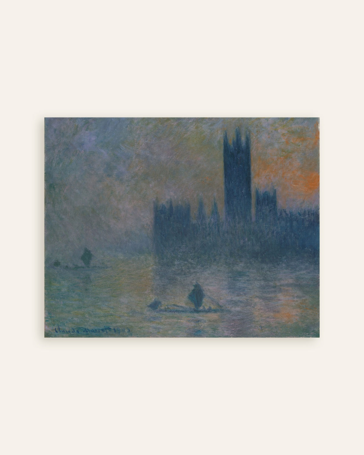 Poster Het parlement, misteffect (1903–1904) van Claude Monet, miniatuur