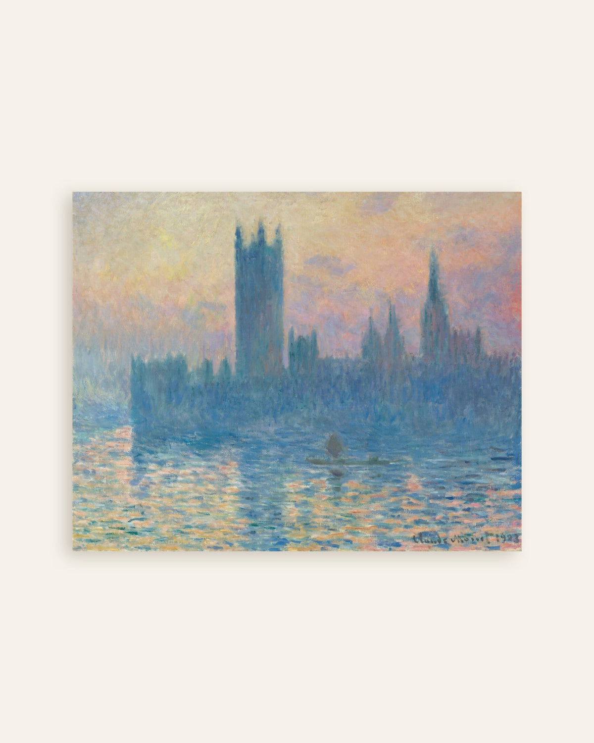 Affiche Le Parlement, coucher de soleil (1903) de Claude Monet, miniature