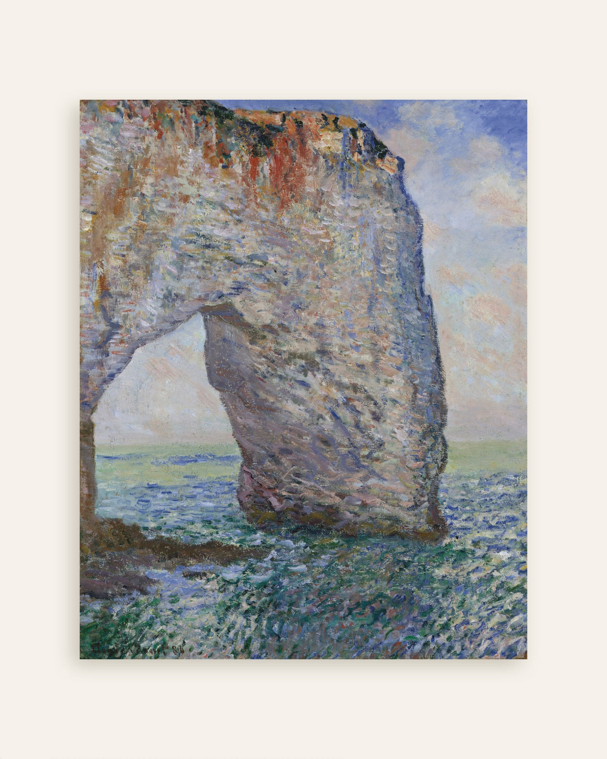 Poster De Manneporte bij Étretat (1886) van Claude Monet, miniatuur