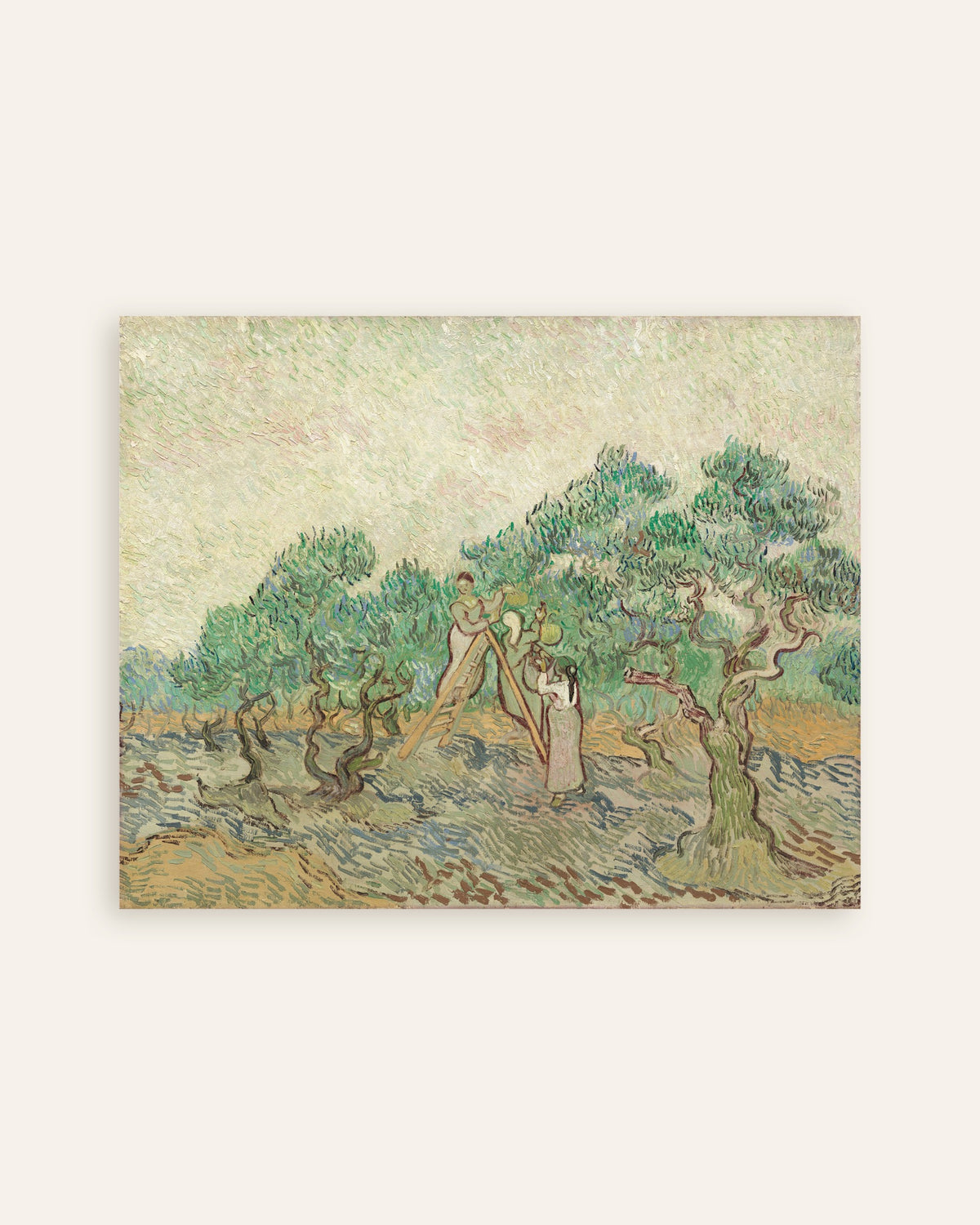 Poster van De olijfgaard (1889) van Vincent van Gogh, miniatuur