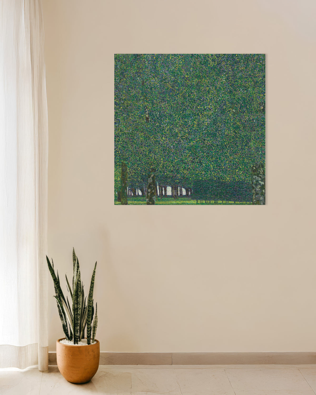 Poster Het park (ca. 1910–1911) van Gustav Klimt