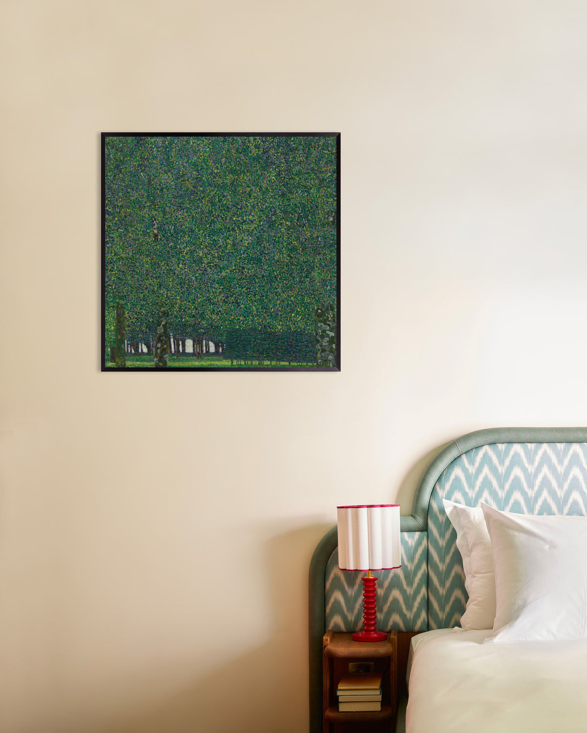 Poster Het park (ca. 1910–1911) van Gustav Klimt met metalen lijst