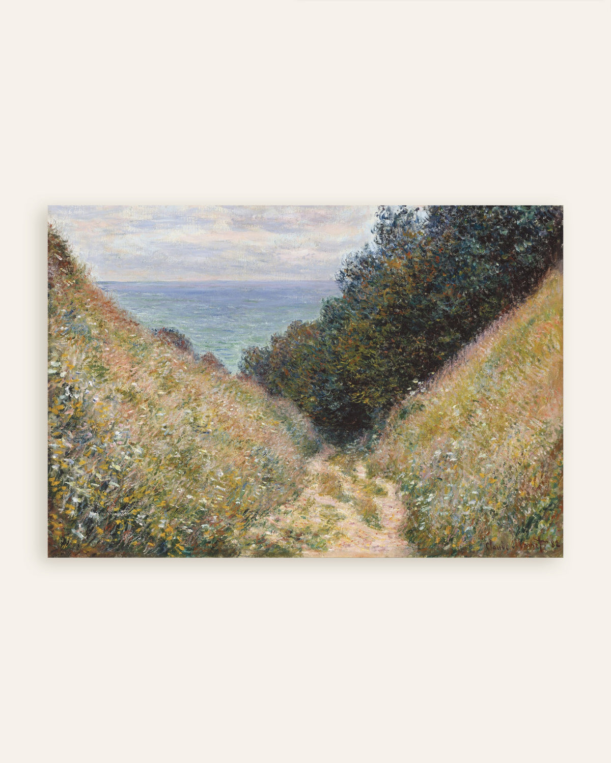 Affiche Chemin dans la Cavée, Pourville (1882) de Claude Monet, miniature