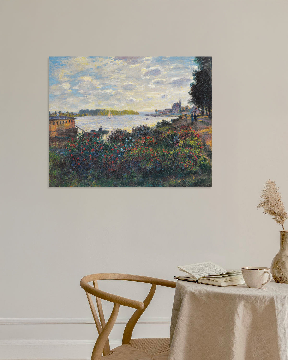 Poster De Seine bij Argenteuil (1877) van Claude Monet