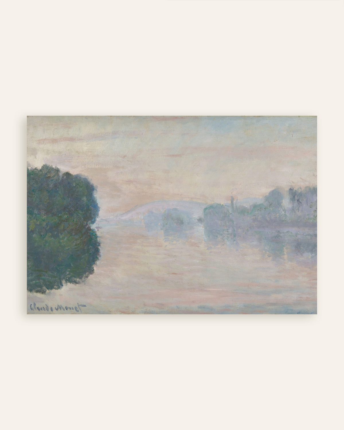 Poster De Seine in de mist (1894) van Claude Monet, miniatuur
