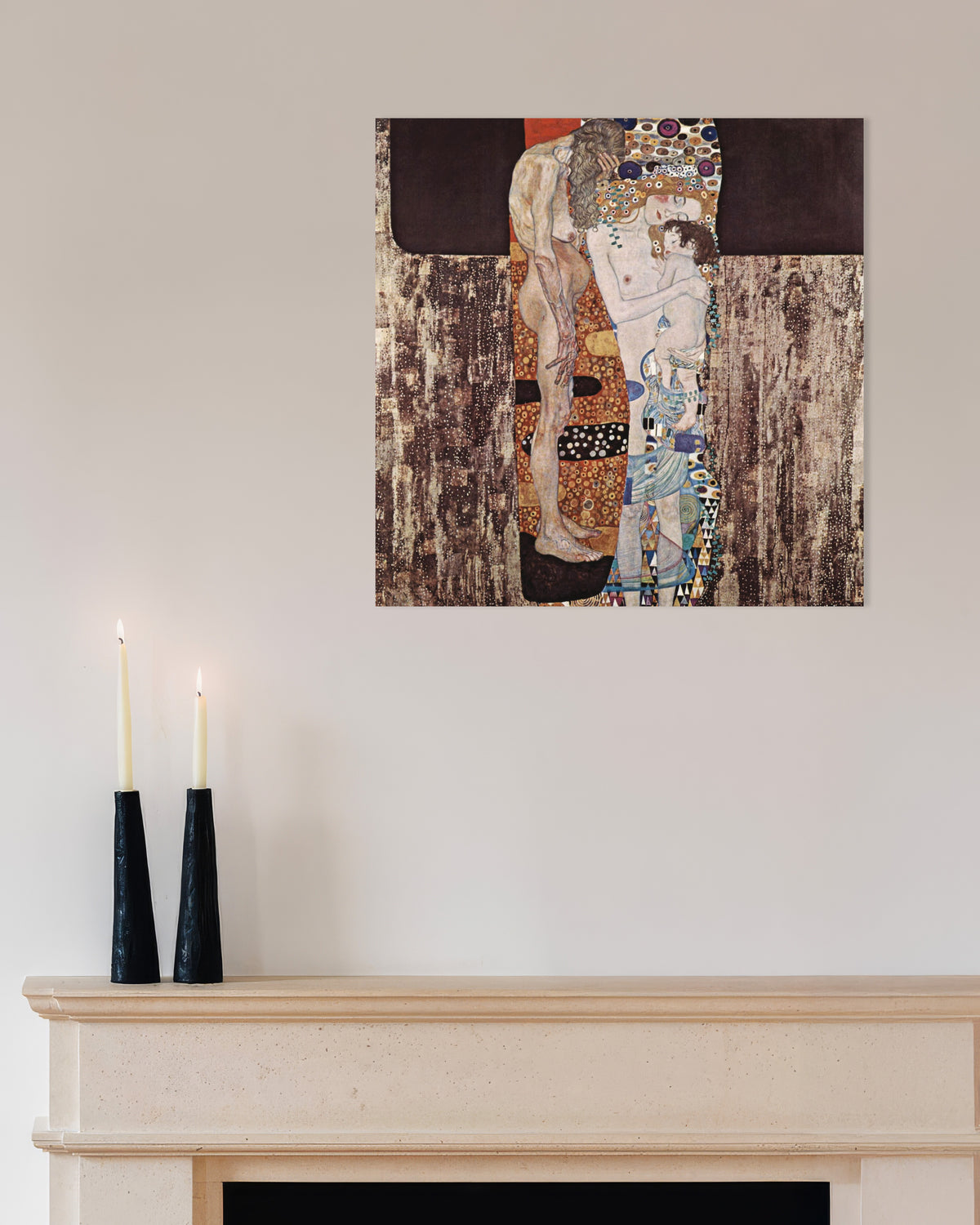 Poster De drie leeftijden van de vrouw (1905) van Gustav Klimt