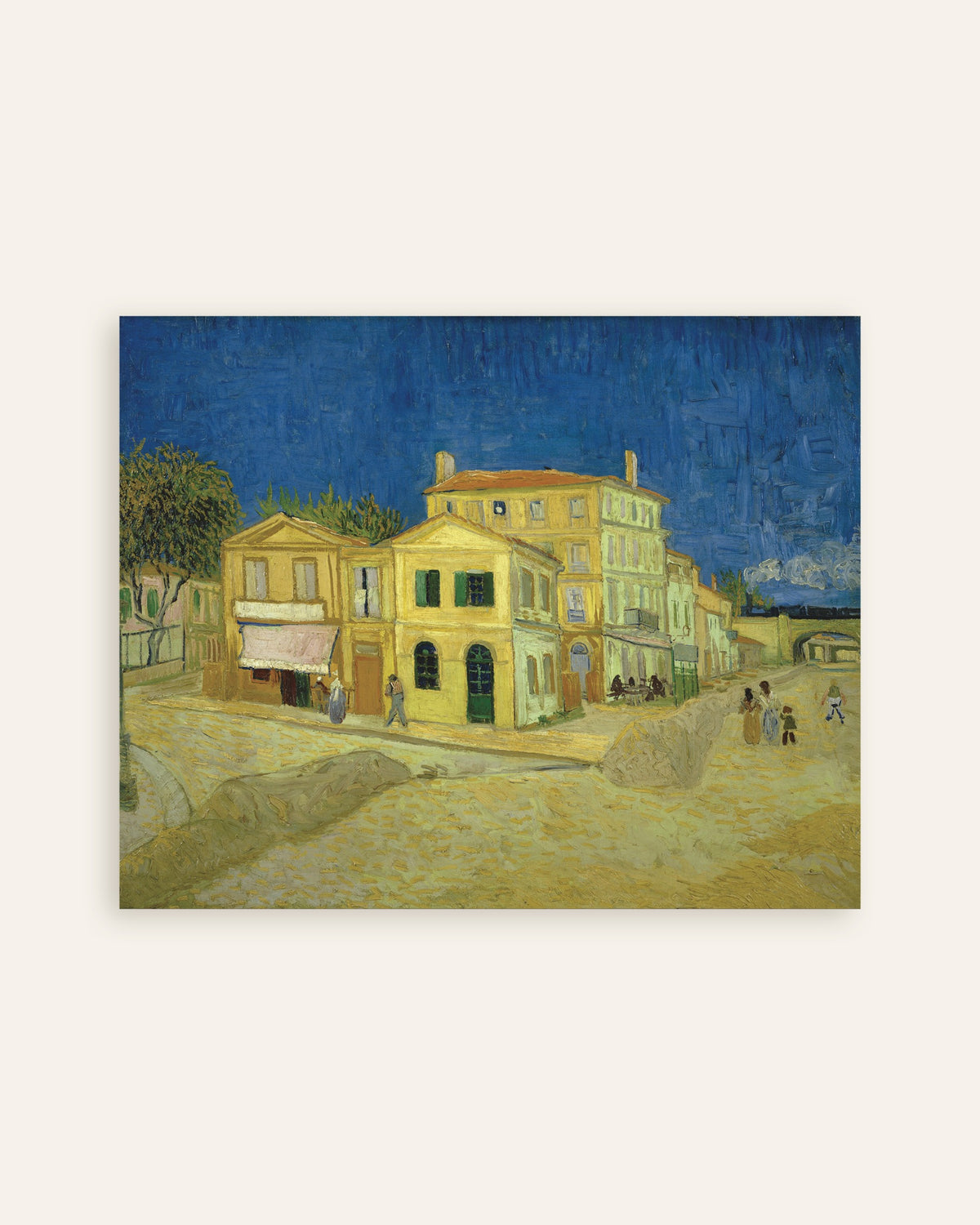 Poster van Het gele huis, De straat (1888) van Vincent van Gogh, miniatuur