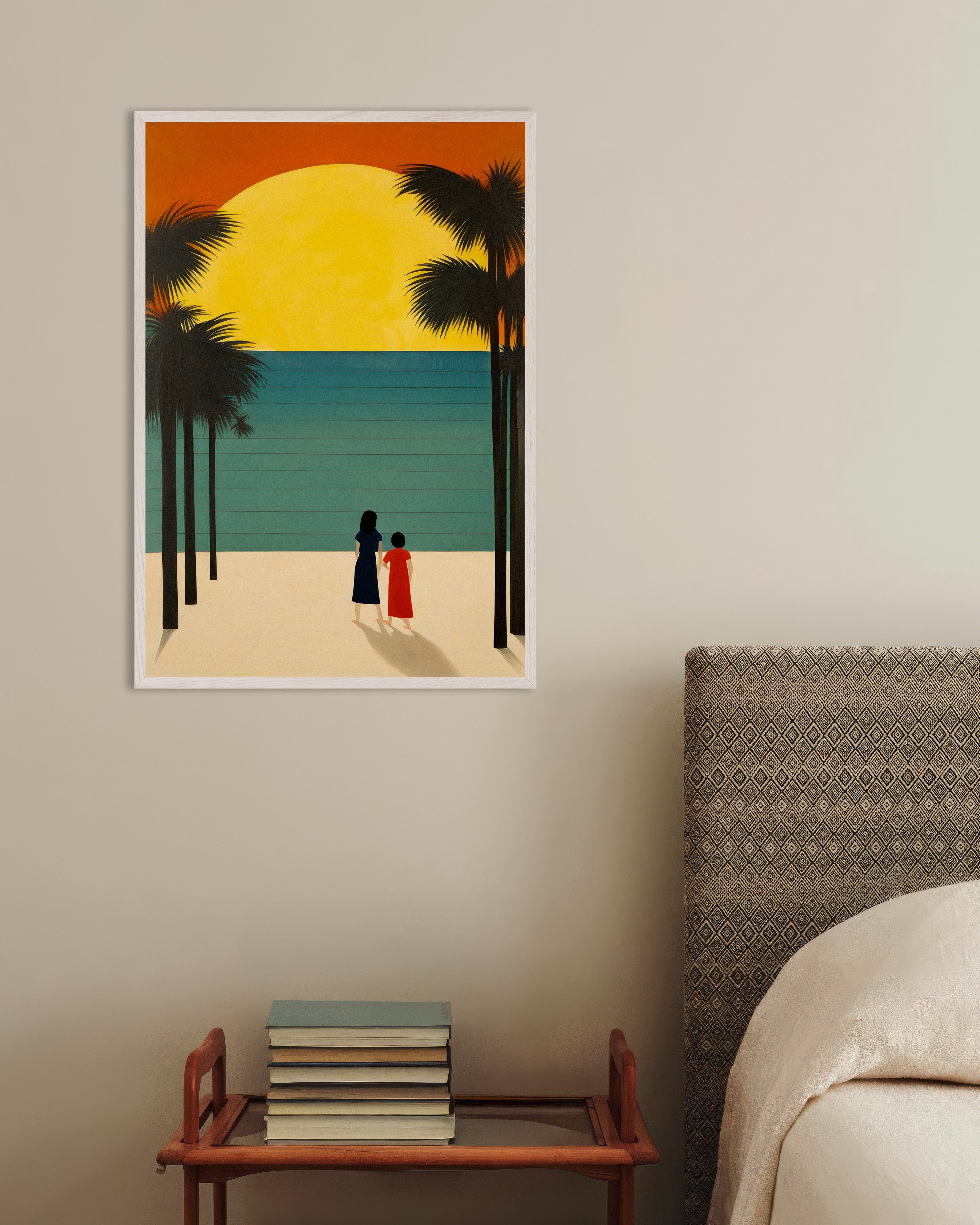 Poster of There, all is order and beauty, luxury, calm, and volupté - Baudelaire - Poster, no text, with white wooden frame