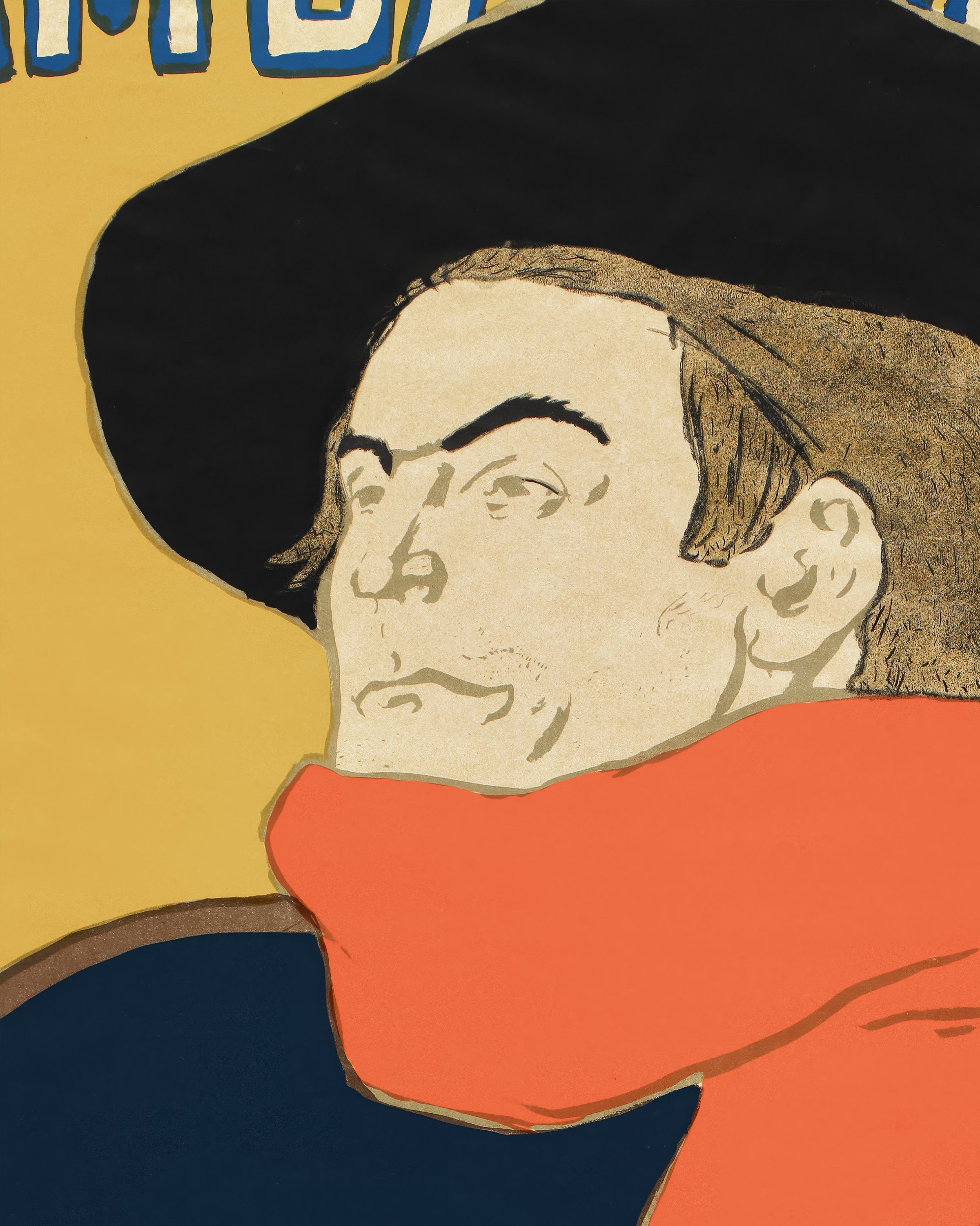 Ambassadeurs: Aristide Bruant in zijn cabaret (1892) door Henri de Toulouse-Lautrec Poster