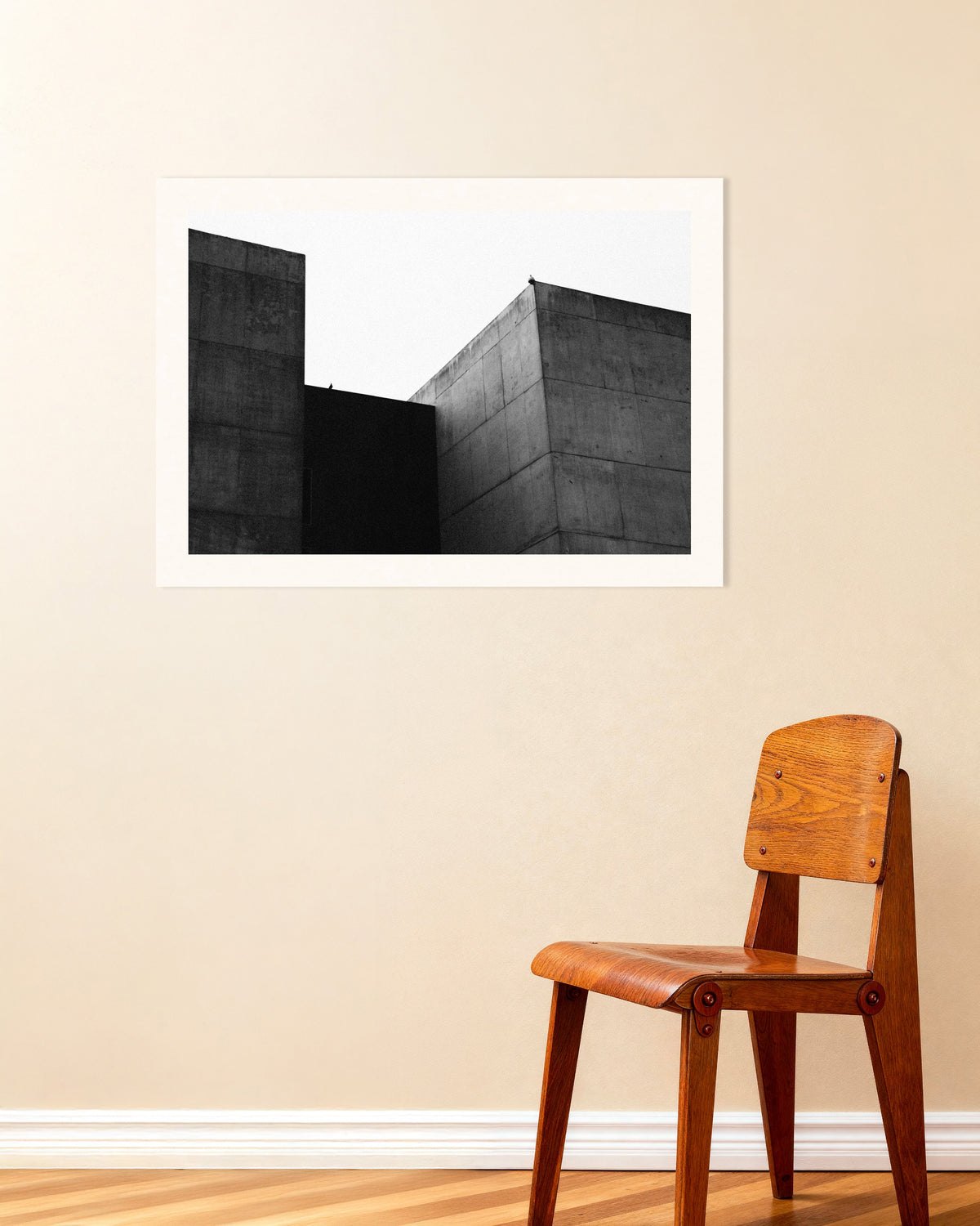 Poster ‘Twee betonblokken en een vogel’