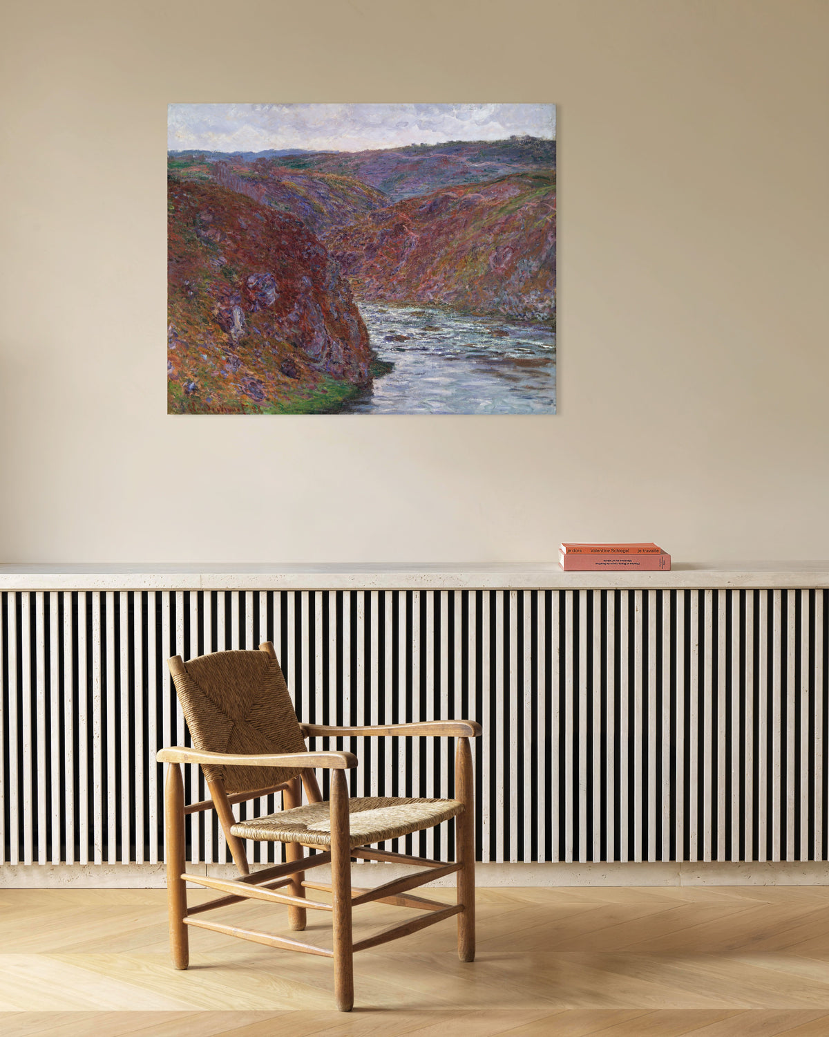 Poster Het dal van de Creuse, grijze dag (1889) van Claude Monet