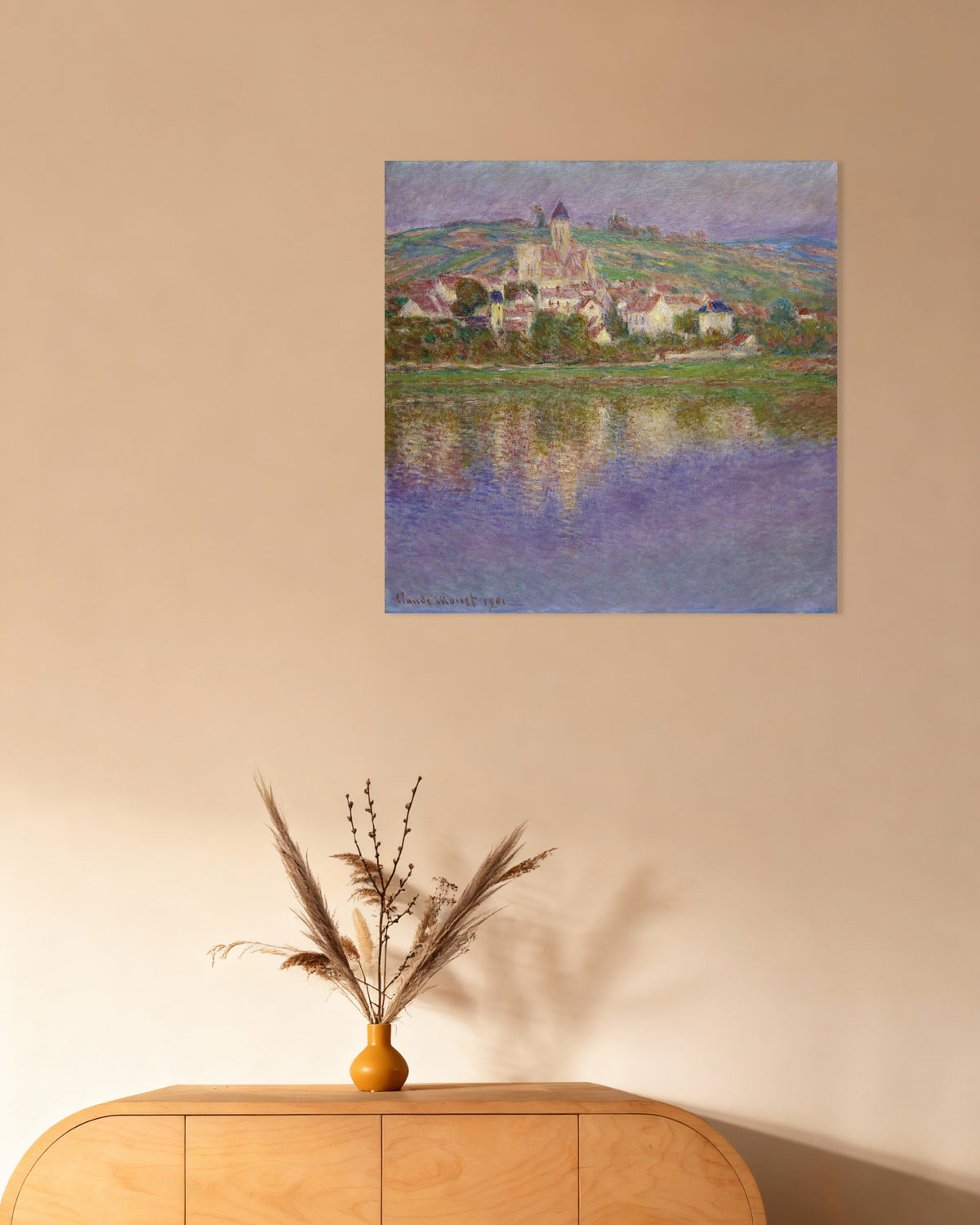 Poster Vétheuil (1901) van Claude Monet