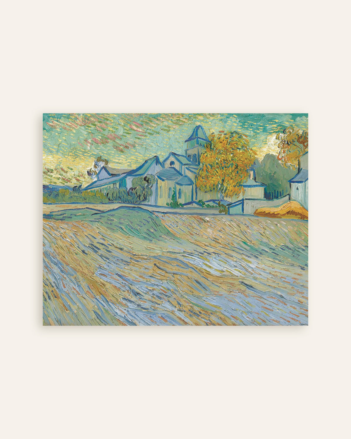Poster de Vue de l’asile et de la chapelle de Saint-Rémy (1889) de Vincent van Gogh, vignette