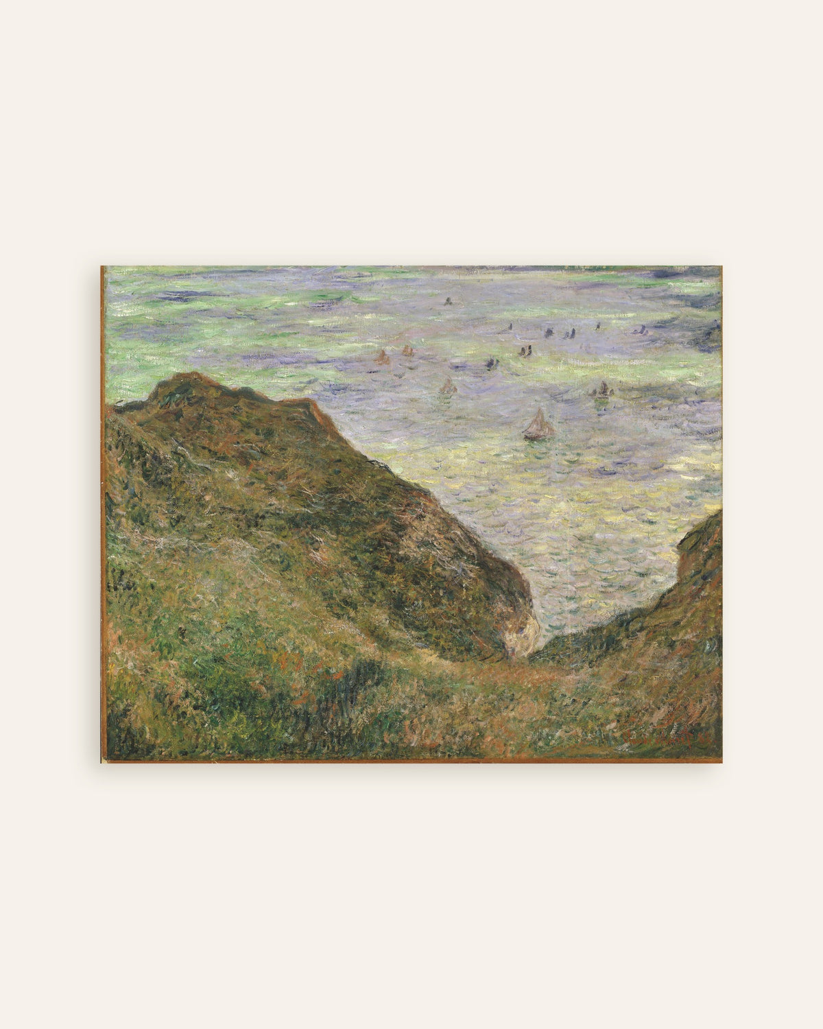 Poster Gezicht op zee (1882) van Claude Monet, miniatuur
