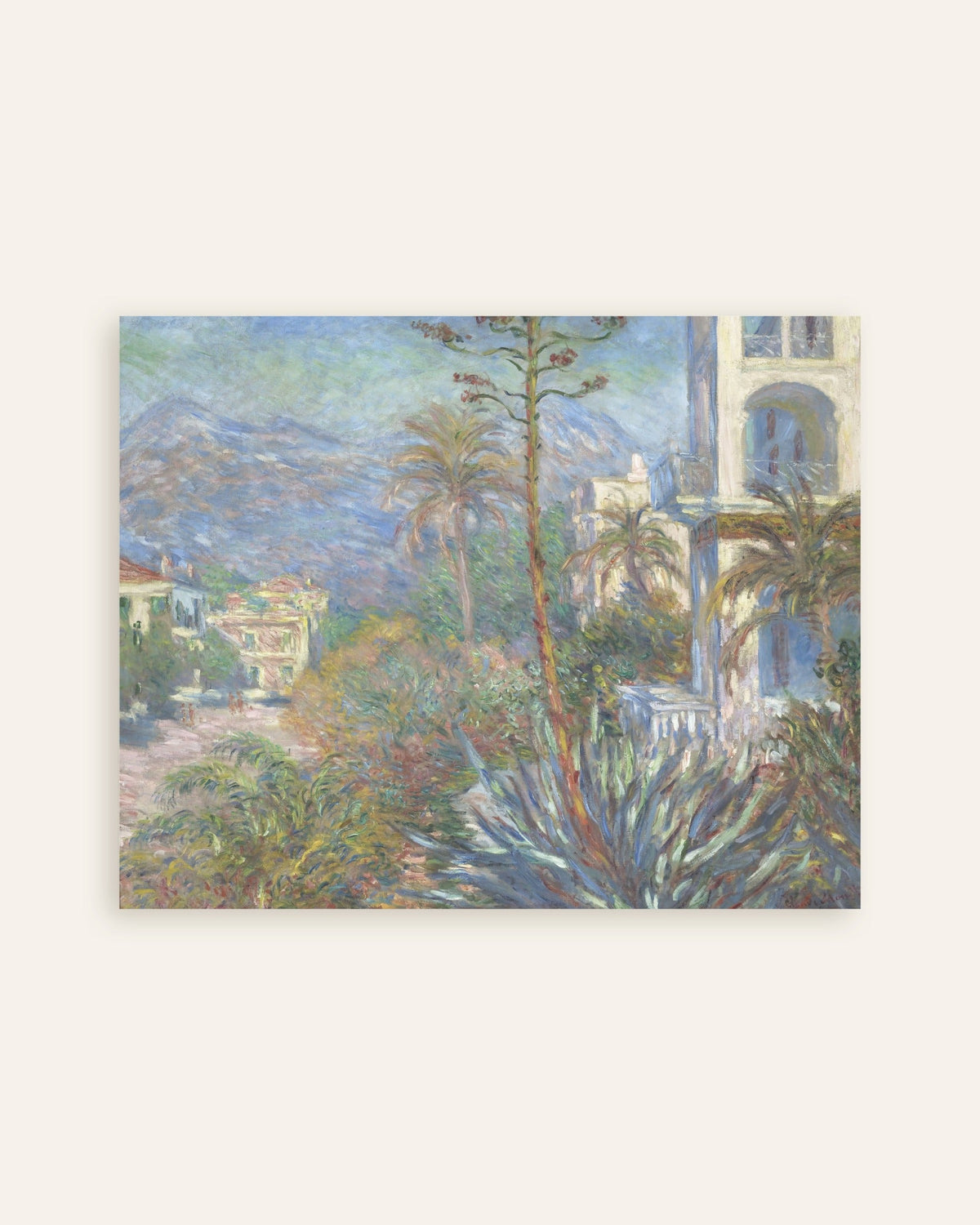 Affiche Les Villas à Bordighera (1884) de Claude Monet, miniature