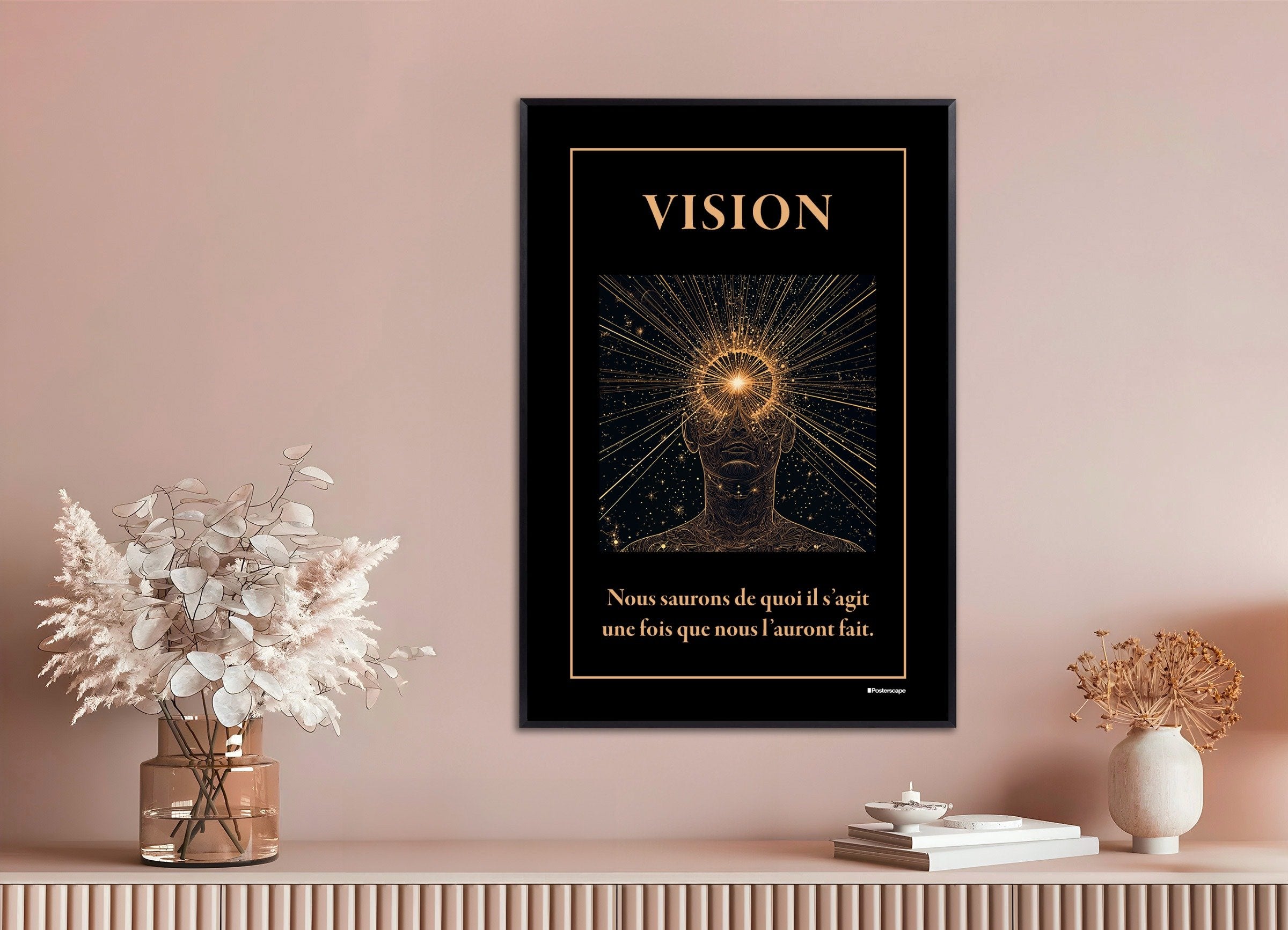 Poster of Vision - Demotivational Poster, with metal frame