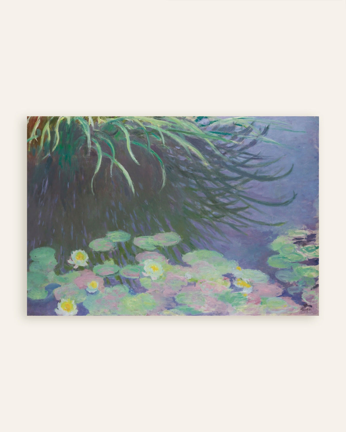 Affiche Nymphéas avec reflets de hautes herbes (1914–1917) de Claude Monet, miniature