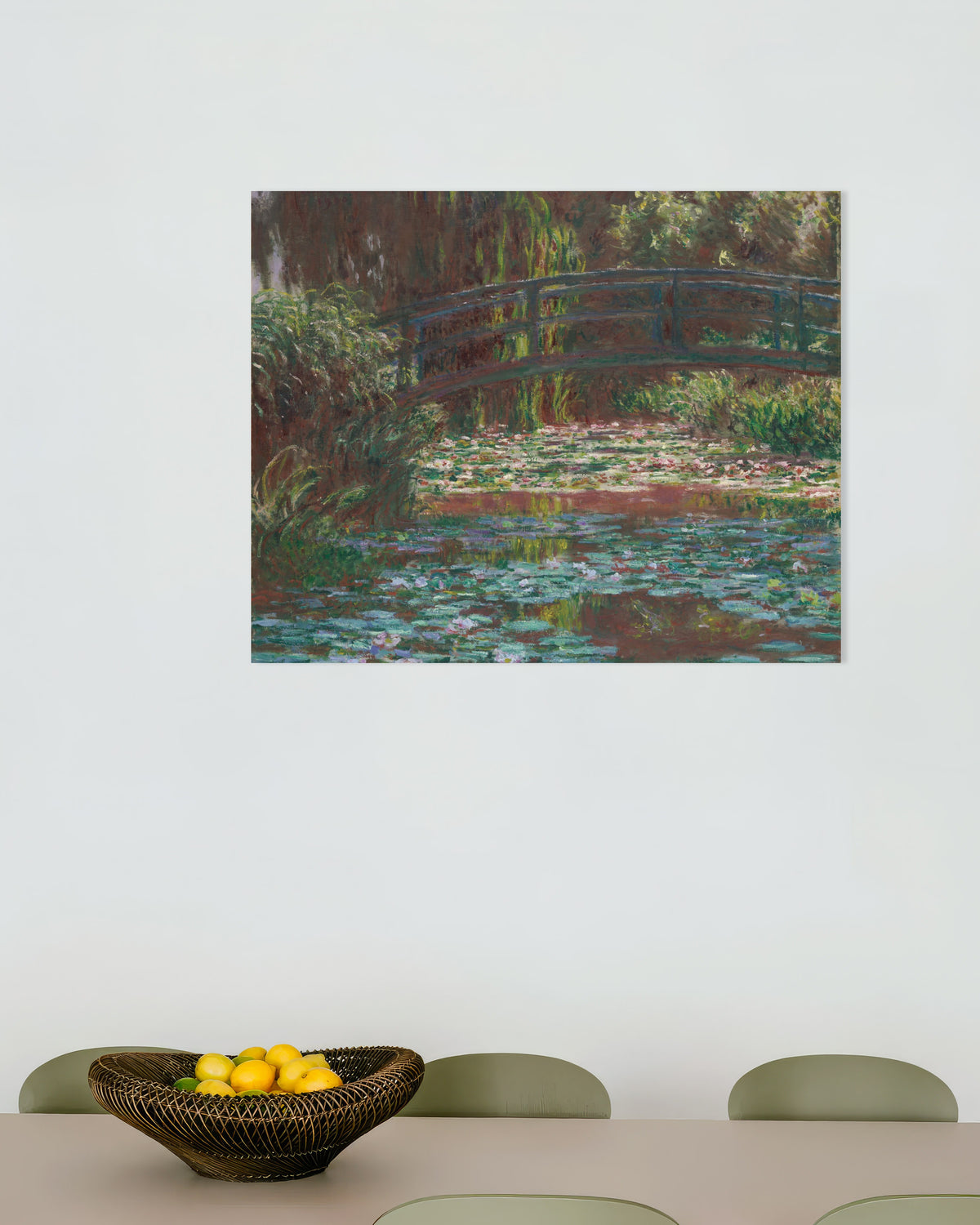 Poster De waterlelievijver (1900) van Claude Monet