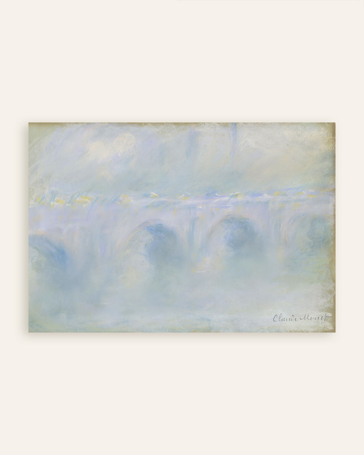 Poster Waterloo Bridge (1901) van Claude Monet, miniatuur