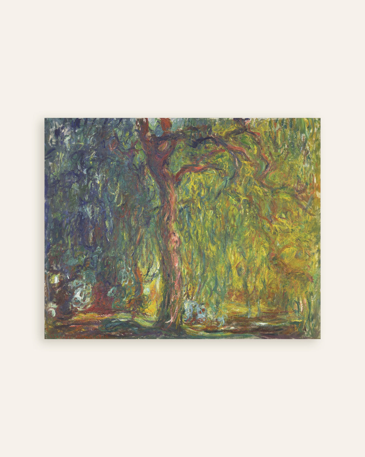 Poster Treurwilg (1918–1919) van Claude Monet, miniatuur