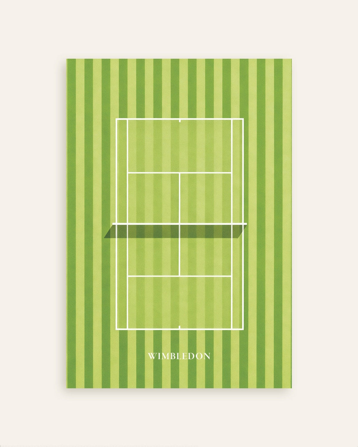 Wimbledonposter – Tennisposter van een grasbaan, miniatuur