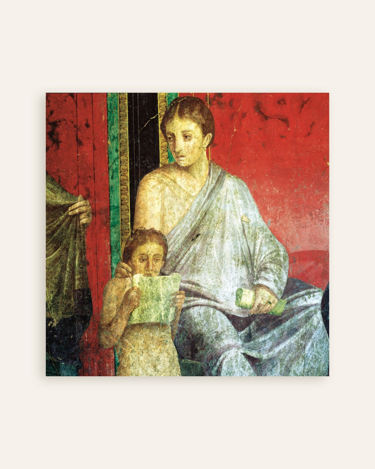 Poster van het fresco van de jonge lezer, Villa der Mysteriën